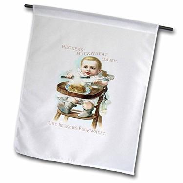 Imagem de 3dRose Fl_160016_2 Bandeira de jardim Heckers de trigo sarraceno comendo panquecas de jardim comendo trigo sarraceno, 45,7 x 68,5 cm