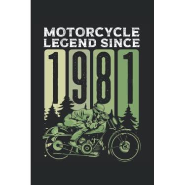 Imagem de Motorcycle legend since 1981: Dot Grid Jounal ToDo Exercise Book or Diary 6" x 9" (15.24 x 22.86 cm) 120 pages