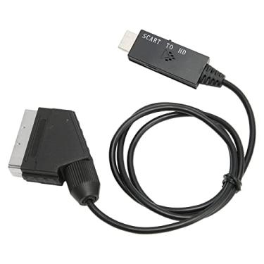 Imagem de Adaptador Conversor de Interface Multimídia SCART HD para Som e Vídeo HD 1080P DC 5V, Uso Portátil de TV VHS VCR DVD