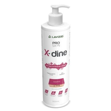 Imagem de Shampoo X-Dine Lavizoo para Cães e Gatos – Antifúngico, Antisséptico e Anti-inflamatório, com Clorexidina e Tea Tree – Alívio para Coceira e Tratamento de Infecções de Pele Pet