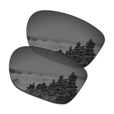 Imagem de SmartVLT Lentes de substituição masculinas cromadas pretas para óculos de sol Oakley Crossrange OO9361