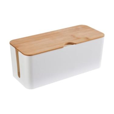 Imagem de Ioensy Organizador de cabos Organizador de cabos Escondedor de cabos, Protetor de fios, Caixa de gerenciamento de cabos de mesa da moda Caixa de régua de, L