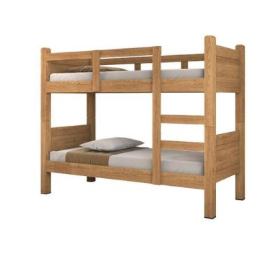 Imagem de Beliche Porto Resistente Escada e Proteção MDF Minimalista - Sambare M