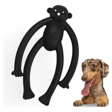 Imagem de Mordedor Para Cachorro Pequeno Macaco Maciço Pet Brinquedo para cães -