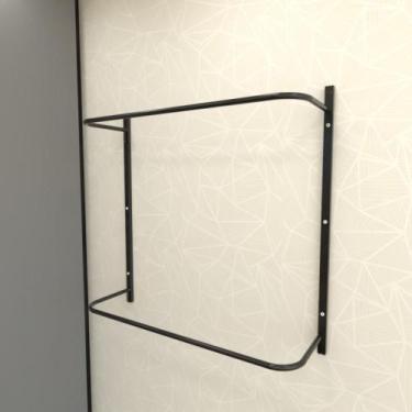 Imagem de Arara de roupas closet quarto com 4 peças regulável 100x100 cm cor pre