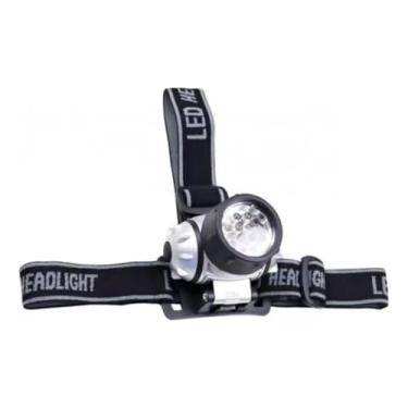 Imagem de Lanterna de Cabeça com 7 LEDs e Suporte Ajustável a Pilhas para Pesca, Ciclismo, Acampamento, Caminhada
