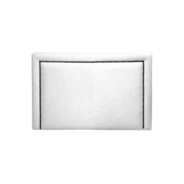 Imagem de Cabeceira Solteiro Estofada Deluxe Reta Branca 90X60
