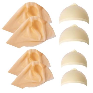 Imagem de Iceyyyy 8 Piece Bald Caps for Adults-Latex Bald Cap with Head Wig Cap Costume Accessori...