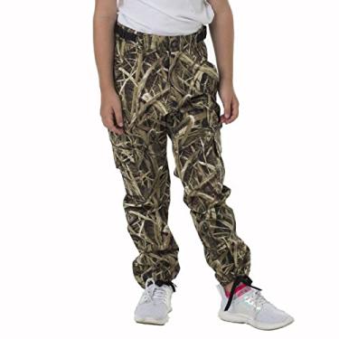 Imagem de TrailCrest Calça cargo camuflada infantil juvenil | 6 bolsos | Mossy Oak Break-Up Country™ (especificações melhoradas)