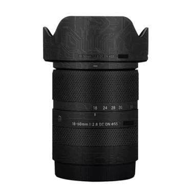 Imagem de Adesivo de lente de câmera para Sigma 18-50 mm F2.8 DC DN adequado para Sony E/Fuji X Mount Camera Coat Wraps Film Protector Vinyl Decal Skin 1:2.8 18-50 2.8 (preto circuito)