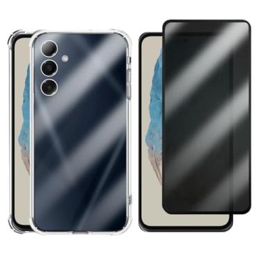 Imagem de Kit Capa Antiqueda e Película 3D de Privacidade Compatível Samsung Galaxy M35