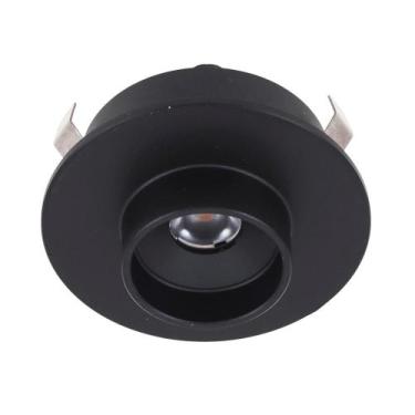 Imagem de Mini Spot Antiofuscante Embutir 2W 2700K 24V Preto IP20 Gaya