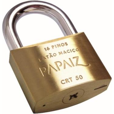 Imagem de Cadeado Tetra Papaiz 101500CX 50mm CRT50 16 Pinos Segurança robusta, r