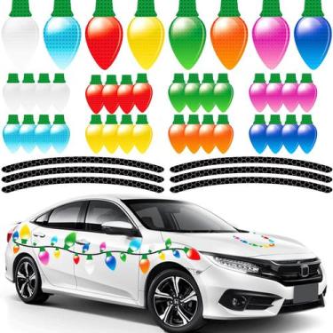 Imagem de Ímãs de Natal para Carro Tuzuaol - 72 Peças com Fios e Pontos de Cola