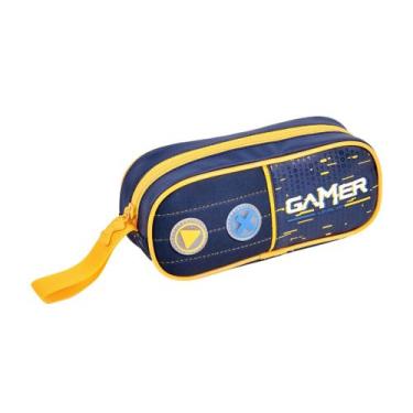 Imagem de Estojo Simples Gamer Infantil Escolar Meninos Jogo 50 Pens - Clio Styl