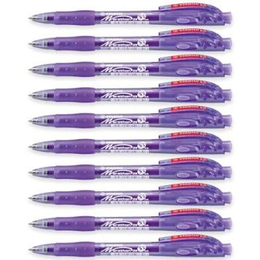 Imagem de STABILO Marathon - Caneta esferográfica retrátil - fina - pacote com 10 - violeta
