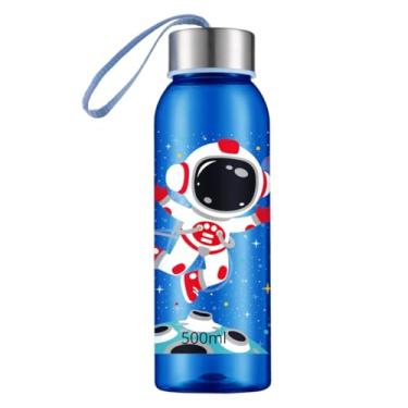 Imagem de Garrafinha com Alça Tampa Inox 500ML Personagens Squeeze Infantil (Astronauta)