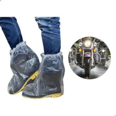 Imagem de Bota Plástica para Moto Transparente de Cano Curto e Elástico 100 Unid
