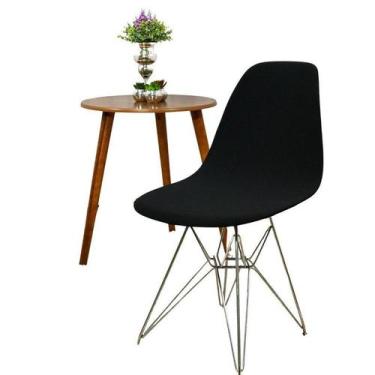 Imagem de Kit 8 Capas de Cadeira Eames Sala Preto Premium Premium - Charme do De