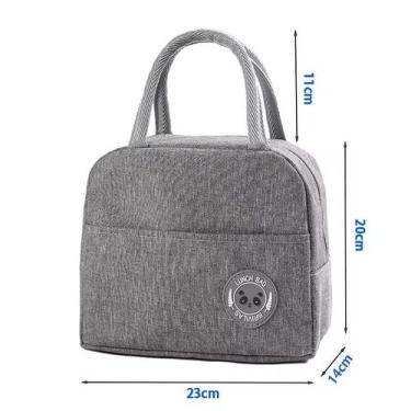 Imagem de Bolsa Térmica com fechamento em Zíper De Mão Fitness Marmita Viagem Né