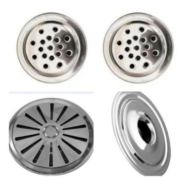 Imagem de Kit Dispositivos + Ralo Inox Pratic Encaixe Cano De 50mm - RR PISCINAS