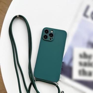 Imagem de Capa de telefone de silicone com cordão de colar crossbody para Xiaomi para Redmi Note 12 12S 7 8 8T 9 9S 9T 10 10S 10T Pro Max Capa macia, verde, para Note 8