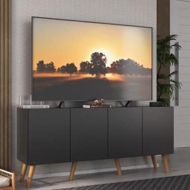 Imagem de Rack Retrô para TV até 50 Polegadas com 4 Portas Multimóveis MP1071, P