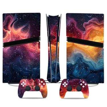 Imagem de Skin Wrap para PS5 Pro Digital Edition, decalque de vinil, capa protetora para console e controle (nuvens)