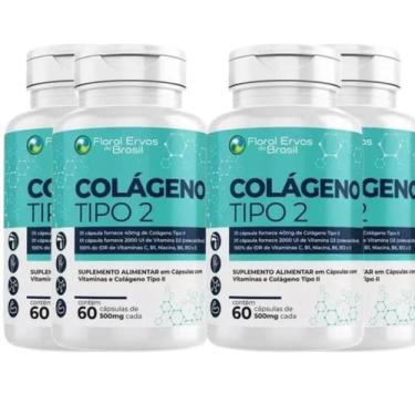 Imagem de KIT C/4 Colá ge no Tipo 2 UC II 40mg 60 Caps  Floral Ervas - Floral Er