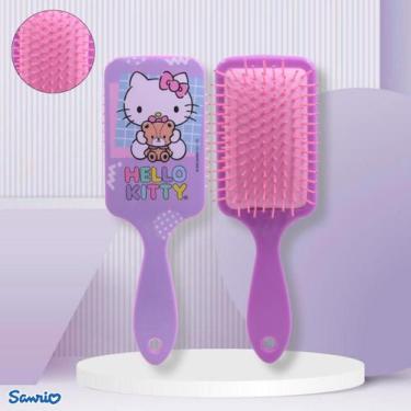 Imagem de Escova De Cabelo Raquete Almofadada Básica Hello Kitty - Sanrio