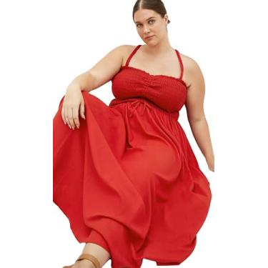Imagem de City Chic Vestido feminino plus size - Jazmine, Vermelho, 46