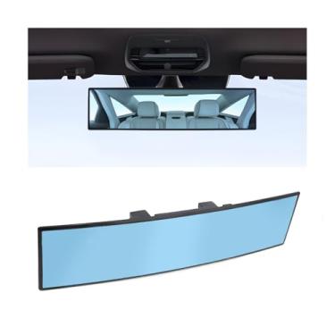 Imagem de Mandark Espelho retrovisor automotivo convexo com clipe panorâmico de 30,5 cm, antirreflexo HD e amplo alcance de visualização, acessórios interiores de veículos, universal para caminhão SUV Sedan