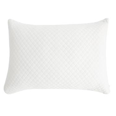 Imagem de Shatex Fronha de tamanho padrão para cabelo e pele, 1 fronha respirável, fresca, sedosa, macia, raiom derivado de tecido de bambu, capa de almofada branca refrescante com zíper oculto, 50 x 66 cm