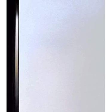 Imagem de DUOFIRE Película para janela de privacidade, película de vidro fosco, película de vidro estática branca fosca, sem cola, adesivo para janela, não adesivo para privacidade, escritório, sala de reuniões, banheiro, sala de estar, DS001W 30 x 199 cm