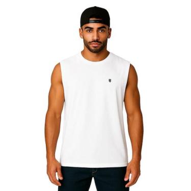 Imagem de Camiseta Regata Oversized Masculina Streetwear Treino 100 Algodao Prem
