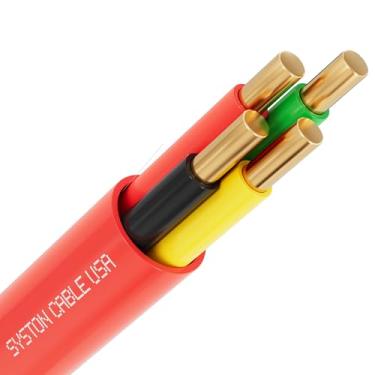 Imagem de Syston Cable Technology Cabo De Segurança Para Estação Alarme Incêndio Syston, 16/4, 250 Pés, 100% Cobre Sólido, Sem Blindagem, Fplr/Cl3R/Ft4/Cmr, Classificação Elevação, Ul E/Ou Etl, Calibre 16, Re