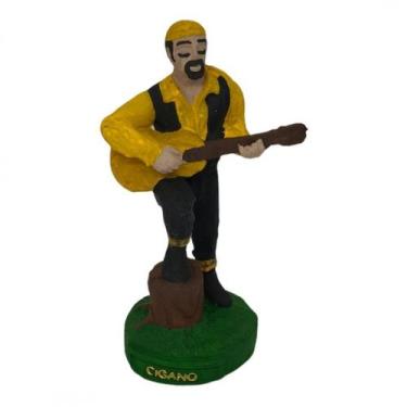 Imagem de Escultura Cigano Amarelo 11 cm em Resina - Lua Mística - 100% Original