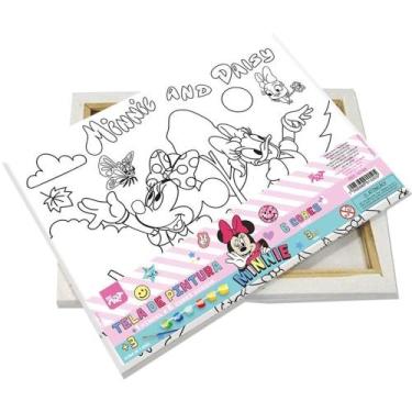 Imagem de Brinquedo para Colorir Minnie Tinta Guache com Tela - KIT Criativo - D