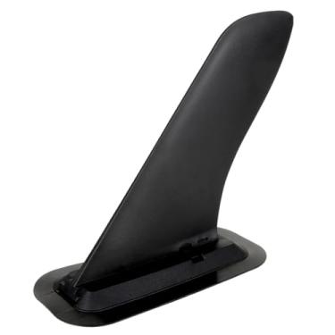 Imagem de LOOEEL Barbatanas de surf, nadadeiras infláveis para prancha de remo, quilha central única de 9/25.4 cm SUP com base, barbatana traseira destacável para prancha longa, prancha de surfe, caiaque.