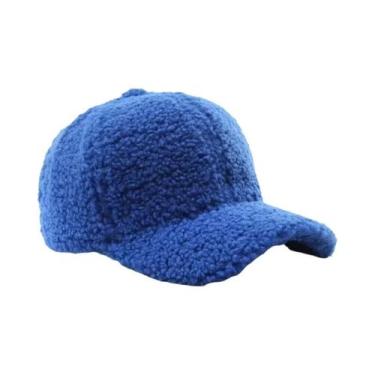 Imagem de Boné de Beisebol Feminino de Lã de Cordeiro - Quente para Outono, Inve