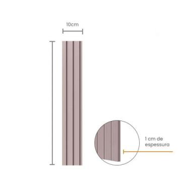 Imagem de Painel Ripado Eva Laminado Autocolante 10Cm Play Creme - 10M - Meuroda