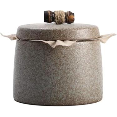 Imagem de Vasilha De Chá De Cerâmica Estilo Japonês Chá Café Potes De Armazenamento De Açúcar Potes De Cerâmica Tradicional Caddy De Chá Para Cozinha, Light Brown
