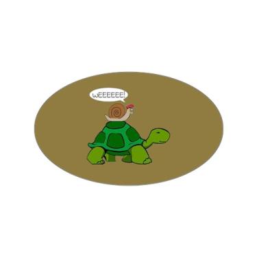 Imagem de KrazyKraft - Adesivo de caracol montando em uma tartaruga, nível premium, fácil instalação, perfeito para ambientes internos e externos - para laptops, janelas, carros, notebooks, geladeiras (3x5)