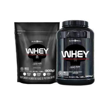 Imagem de Kit Whey 2x - Black Skull Kit Whey 2x - 900g (Chocolate e Baunilha)