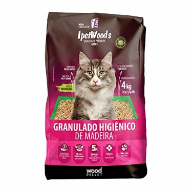 Imagem de iPet Granulado Higiênico De Madeira Ipet Wood'S P/ Gatos 4Kg Ipet Para Gatos