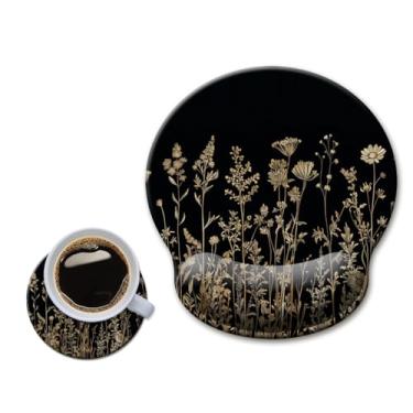 Imagem de HOPONY Mouse pad com descanso de pulso, mouse pads ergonômicos, suporte de pulso para mesa, mouse grande sem fio, jogos, laptop, trabalho, casa, acessórios de mesa, material de escritório, decoração