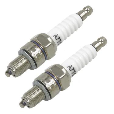 Imagem de Pacote com 2 velas de ignição A7TC – CR7HSA C7HSA Substituição para motores GY6 50cc-150cc, scooters, ATVs, Go Karts, Ciclomotores, Bicicletas