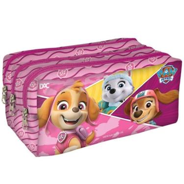 Imagem de Estojo Escolar Triplo Patrulha Canina Feminino - 5150 - Dac
