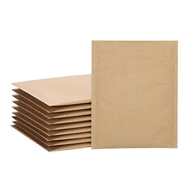 Imagem de Ecoand Envelopes acolchoados de favo de mel Kraft, 18,3 x 24,4 cm, envelopes grossos para envio e embalagem, papel reciclado premium, topo autovedante resistente a adulteração, pacote com 10 (18,3 x