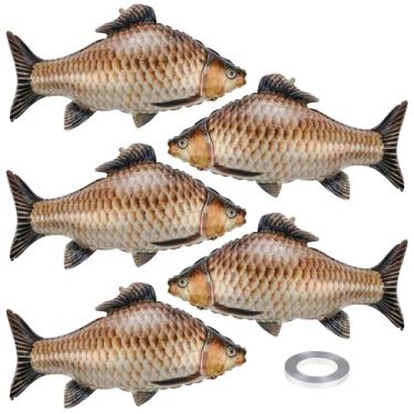 Imagem de lasuroa 5un Balões Peixe, 84cm Balões Insufláveis Realistas Fofos com Fita Artigos Decoração Festas Temáticas Pesca Acessórios Práticos para Decoração Festas Aniversário